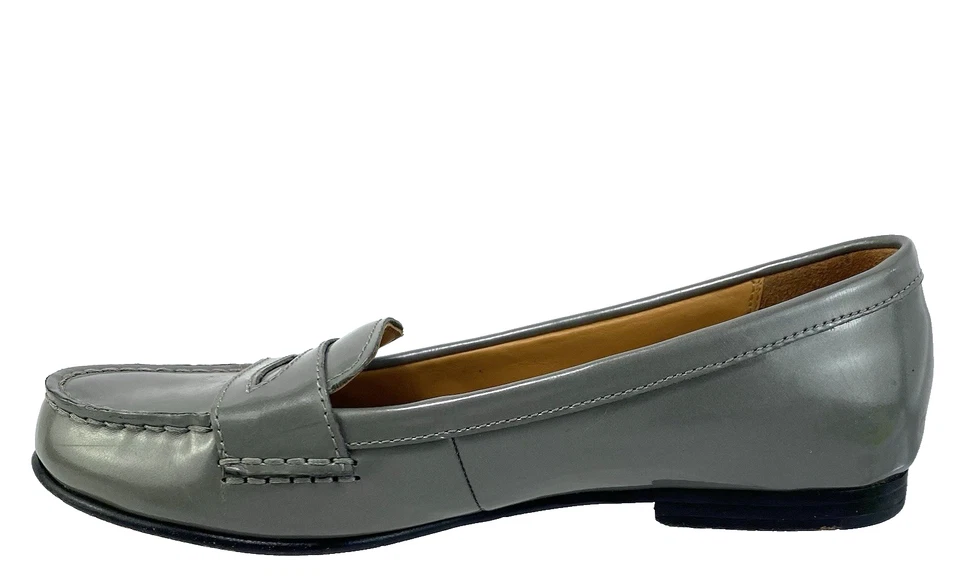 Sebago Women's Size 7M Darling Gray Patent Leather Classic Penny Loafers Shoes - Image 4 of 4