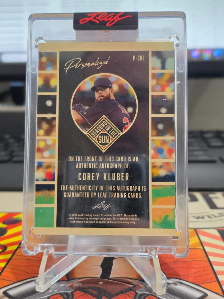 2025 Seasons In The Sun Personalized Auto "Go Tribe" Corey Kluber #3/6 Holo Dots - Image 2 of 2