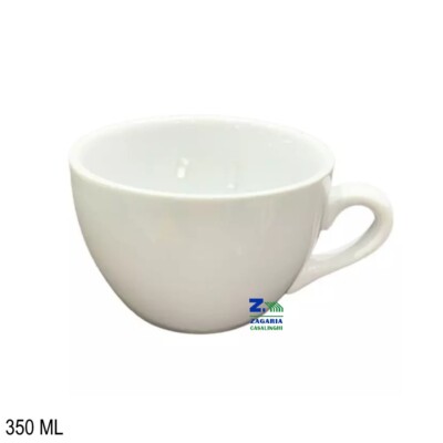 Wilmax WL-993018/A Tazza Grande In Porcellana Bianca Per Tè E Caffè - 460 Ml - 2