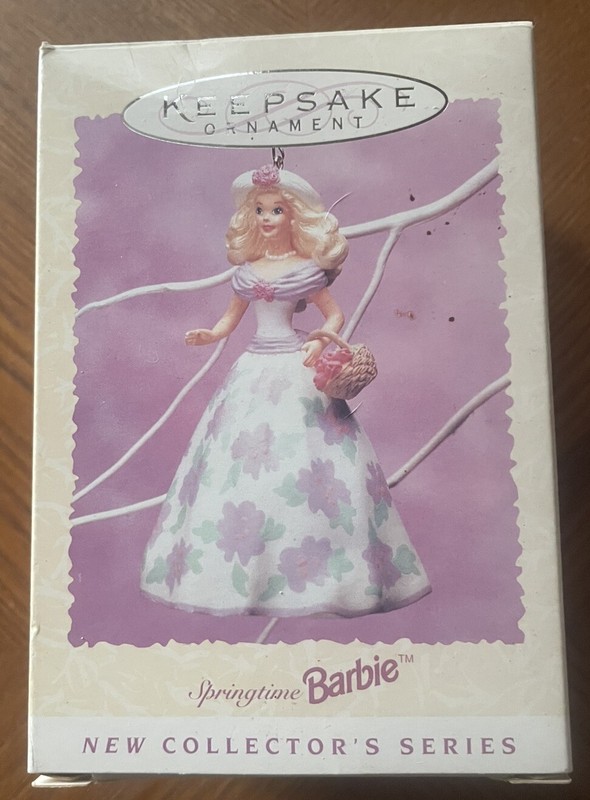 1995 Hallmark Keepsake Springtime Barbie Ornament First In Series New In Box