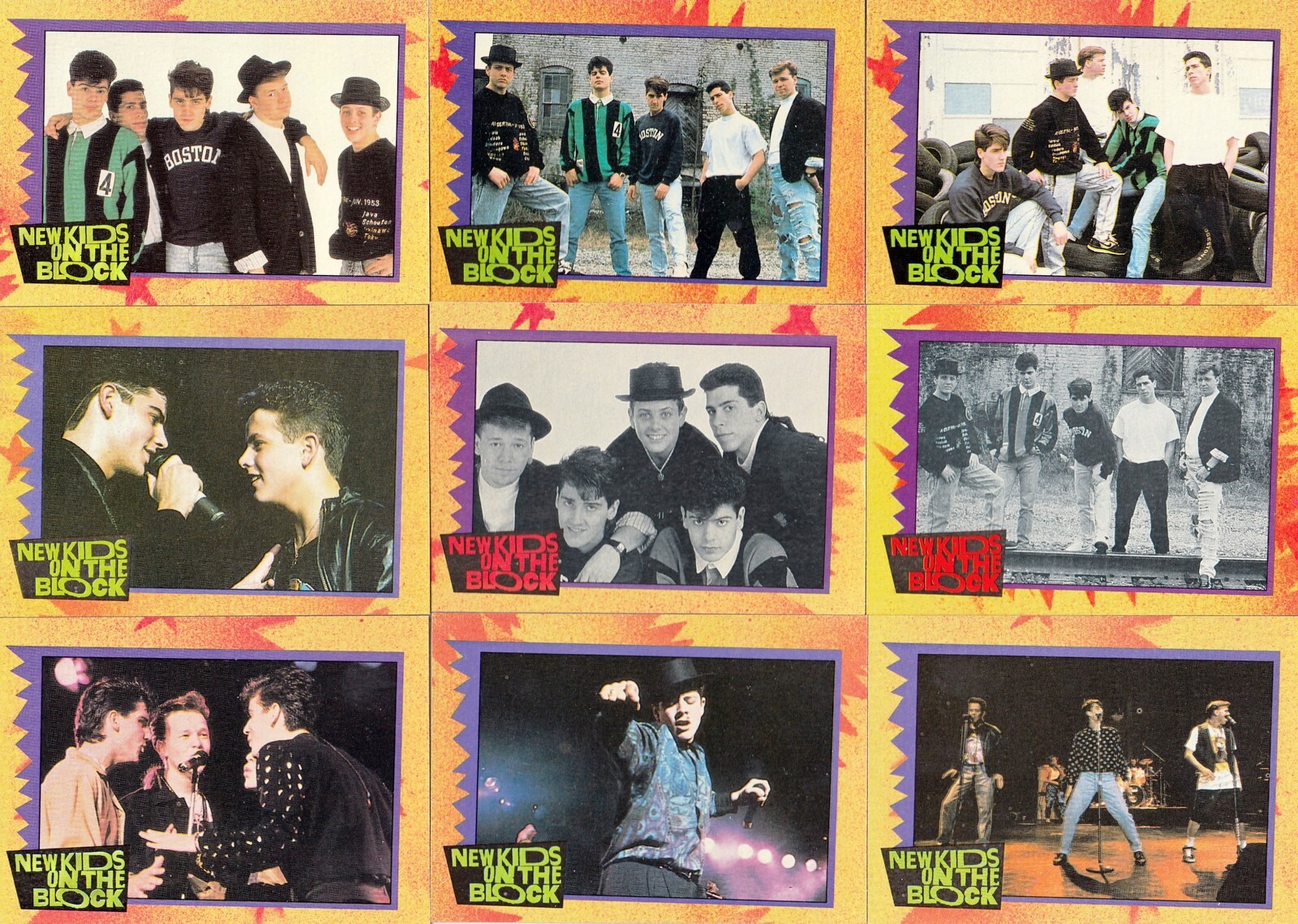 NEW KIDS ON THE BLOCK 1 1989 TOPPS COMPLETE BASE CARD SET 88 MU
