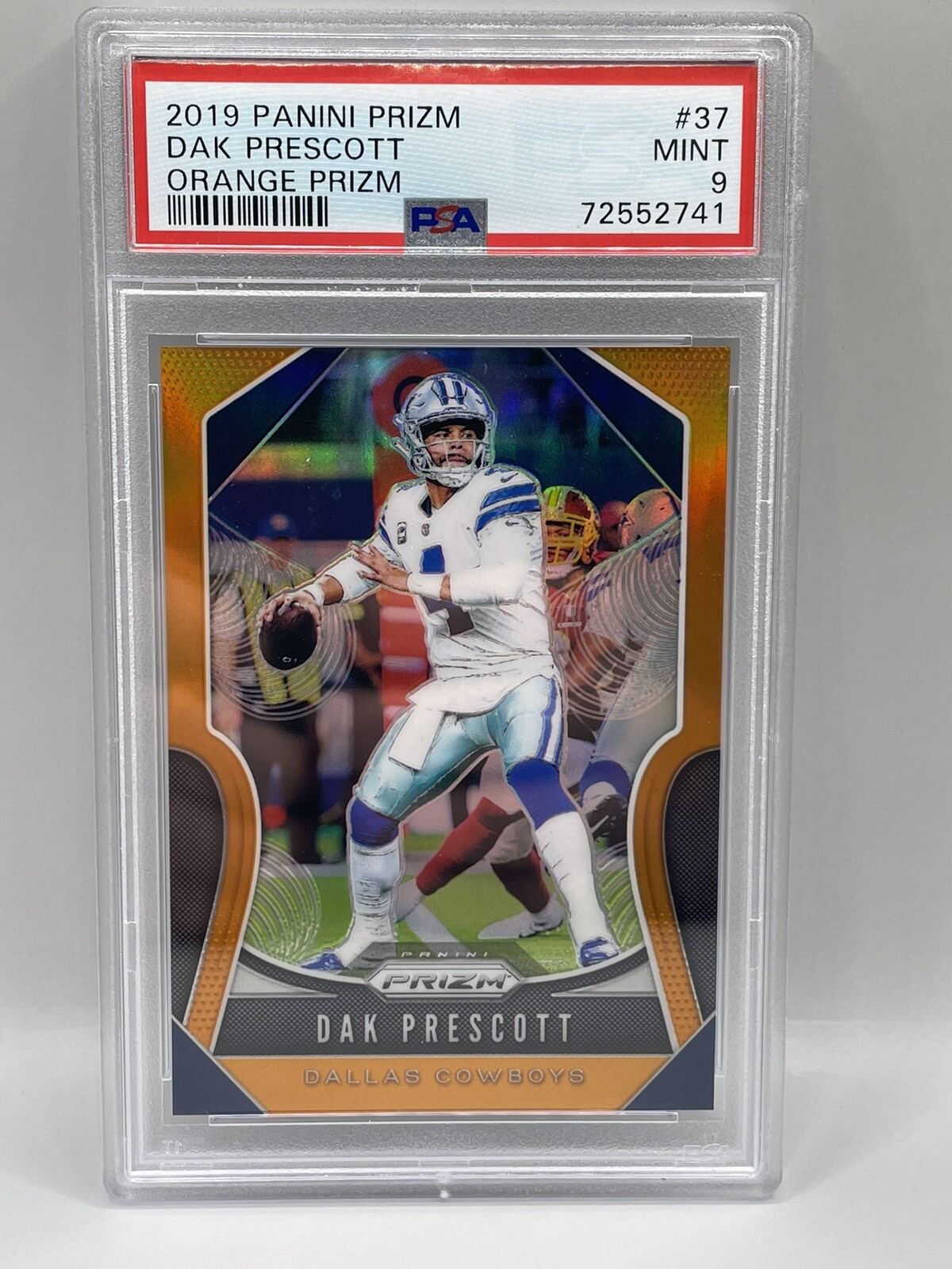 2019 Panini Prizm Dak Prescott  /249 Orange Prizm #37 dallas cowboys