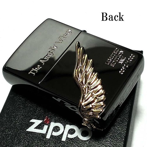 Zippo Oil Lighter Angel Wing Metal Nickel Black Serial Number 1000 Limited Japan - Picture 3 of 9