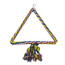 Multicolor Cotton Rope Triangle Toy Swing for Birds Size Medium 10"