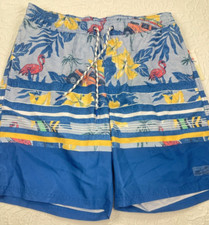 IZOD Saltwater - NWT Blue Swim Trunks with Floral Pattern - Medium