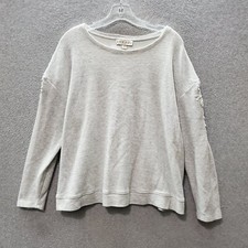 Knox Rose Women Sweater 2XL Gray Lace Detail Long Sleeve Pullover