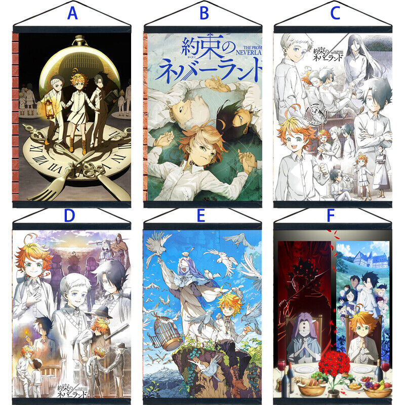 Anime Poster The Promised Neverland Emma Ray Wall Scroll Home Decoration  20x30cm | eBay