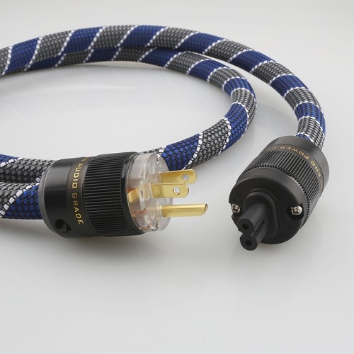Cable de alimentación Hi-Fi de cobre puro de gama alta enchufe de EE. UU. + Figura 8 adaptador IEC cable de alimentación - Imagen 5 de 9