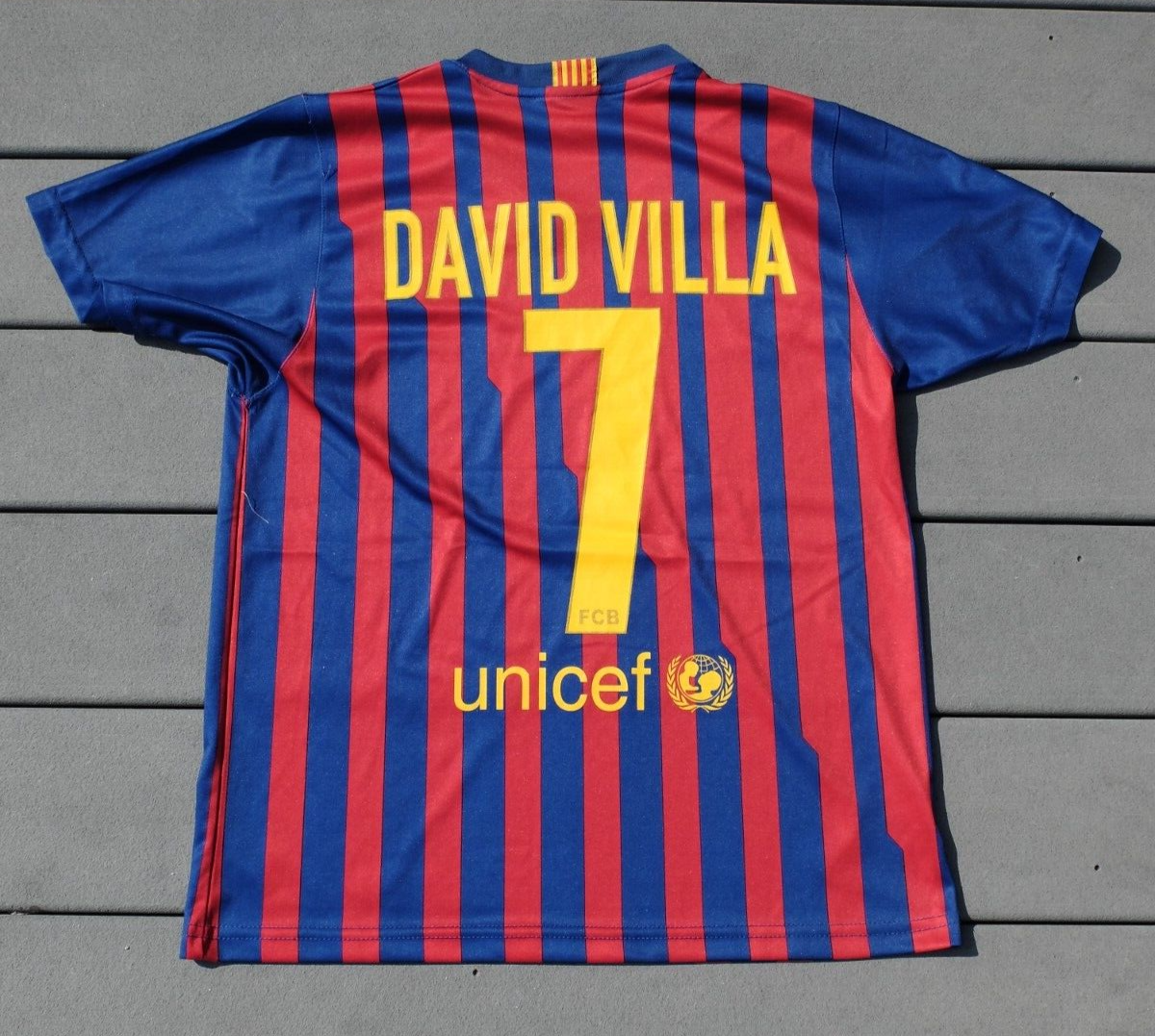 DAVID VILLA FC BARCELONA Men's Futbol Soccer Jersey Size Small