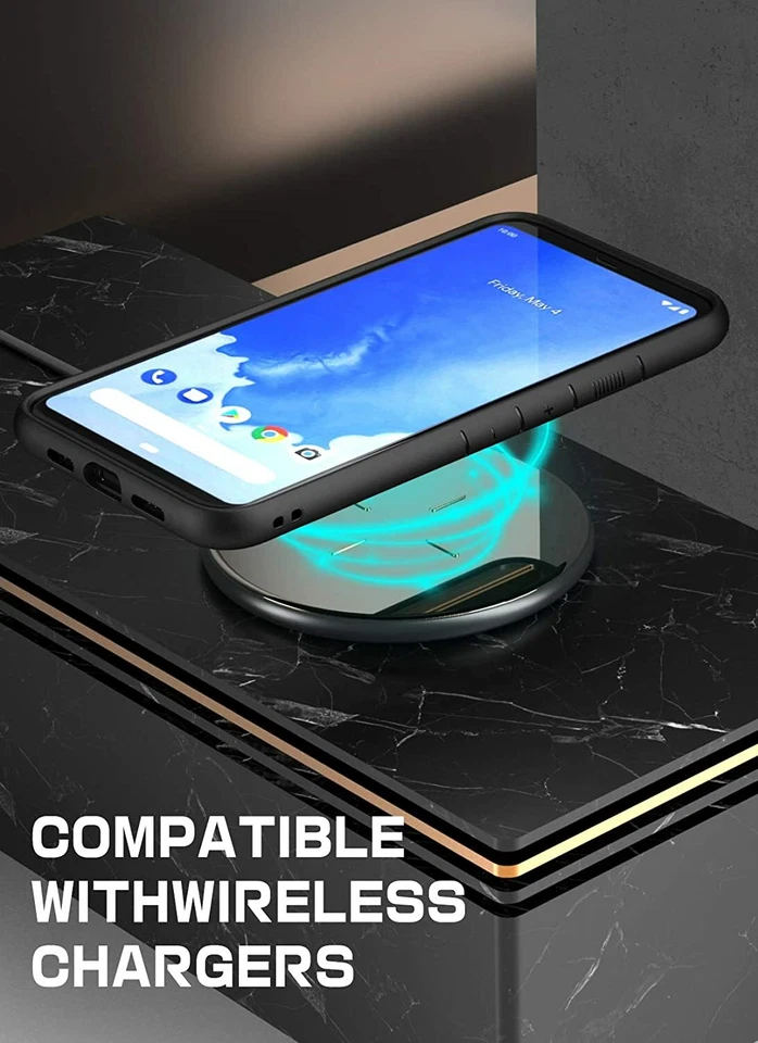 SUPCASE for Google Pixel 4, Protective Clear Case Slim Bumper Back Cover BLACK - Image 3 of 4