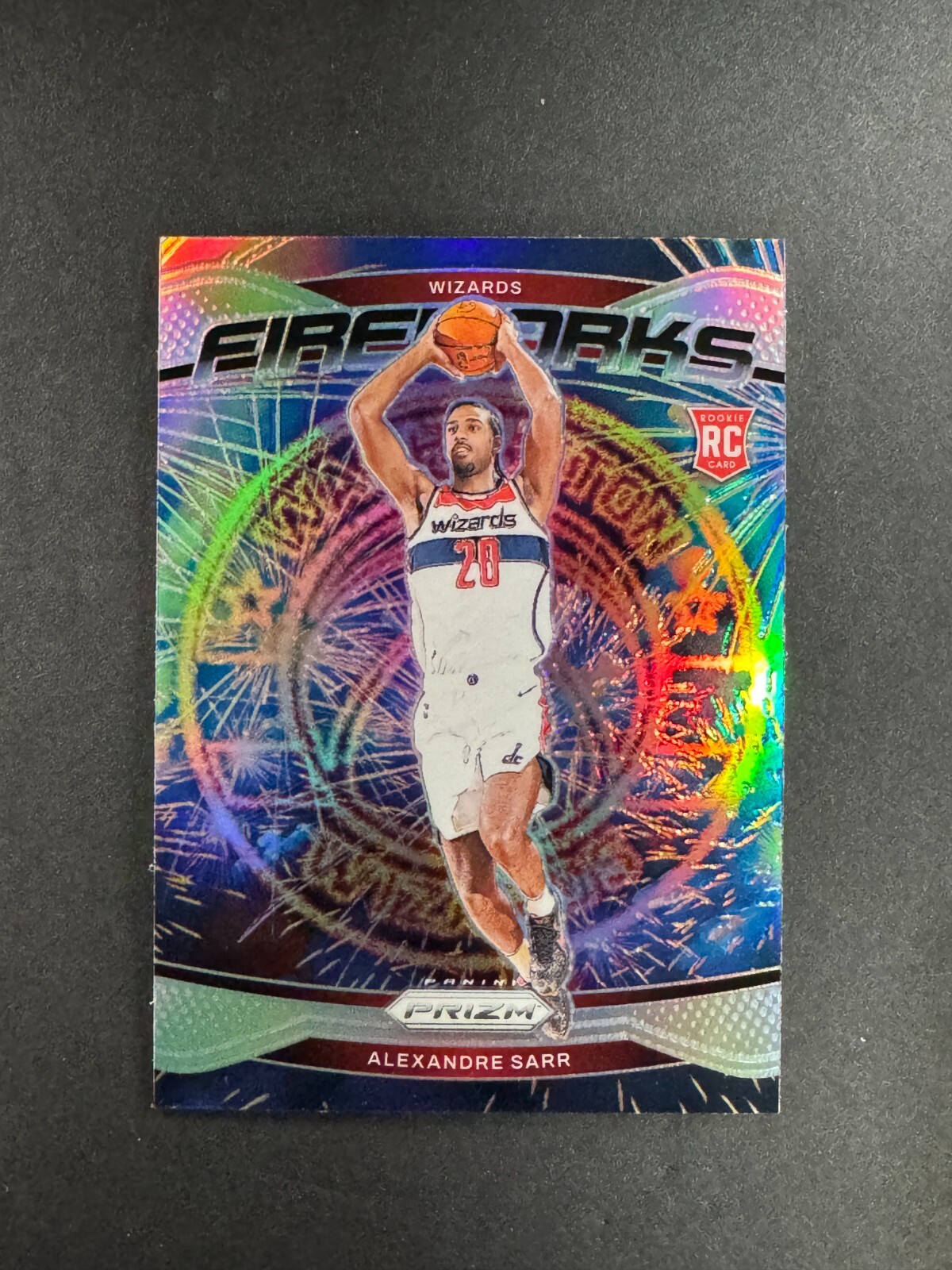 Alexandre Sarr 2024-25 Panini Prizm Rookie Fireworks Silver #21