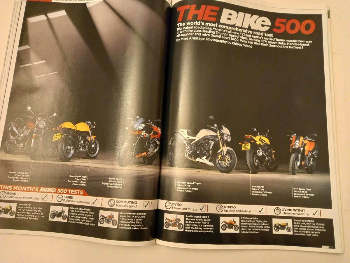 Bike Magazine June 2006 Kawasaki ZZR 1400 BMW R K F 800 1200