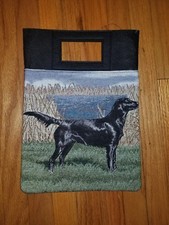 SALE Flat-Coated Retriever Dog tapestry purse book computer bag flat coated