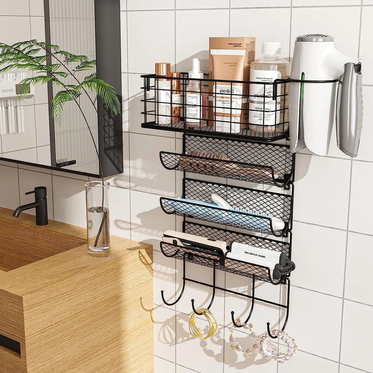 Wall holder for top hair dryers and straighteners