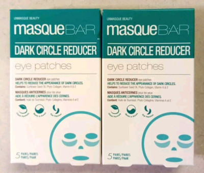 2 masque BAR Dark Circle Reducer Eye Patches . 5 Pairs Each.