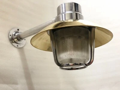 Vintage Marine Schiff Bergungslampe | Industrielle Aluminium & Messing Wandle... - Bild 1 von 4