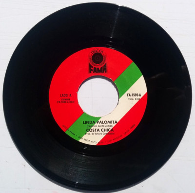 COSTA CHICA - Los Gallinazos / Linda Palomita - Vinyl 45rpm 1977 FAMA 1589 Latin