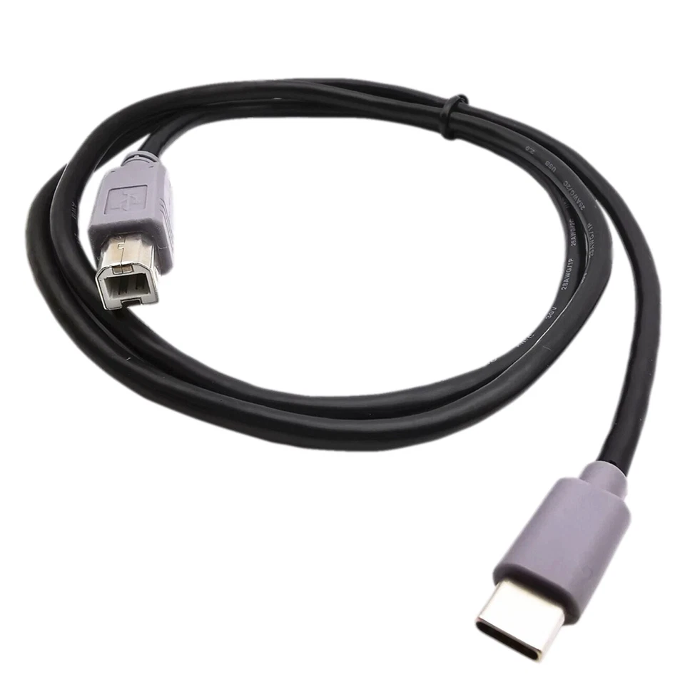 USB Printer 2.0 B Male to USB-C 3.1 Type C Male OTG Data CellPhone Cable Cord 1m - Image 4 of 4