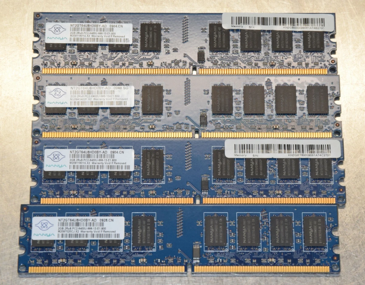 Nanya DDR2 SDRAM Computer 8 GB Total Capacity Memory (RAM) for