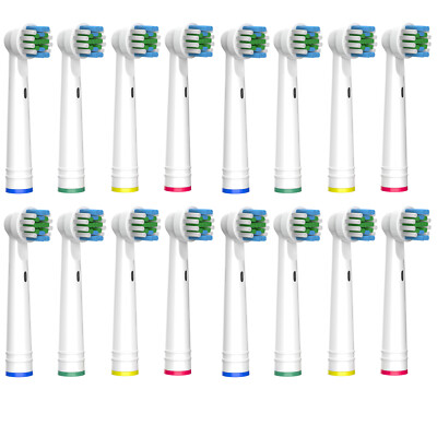 16 Aufsteckbürsten Ersatzbürsten kompatibel für Oral B Zahnbürsten Aufsätze