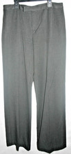 Nine West Women's Stretch Black Dress Pants Slack Size 10 Wide Leg Front Buttons