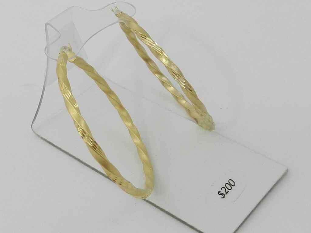 Gold Plated Macys Gold Hoops MACY'S Twisted Hoop Earrings (50mm
