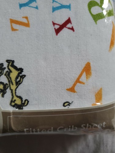 Dr. Seuss ABC's Fitted Crib Sheet by Trend Lab New in Original Package See Photo - Picture 2 of 6
