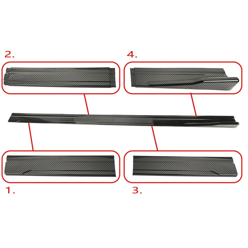 For BMW Z4 E85 E89 2004-2022 Carbon Fiber Side Skirt Splitter Extension Rocker Foto 3 de 4