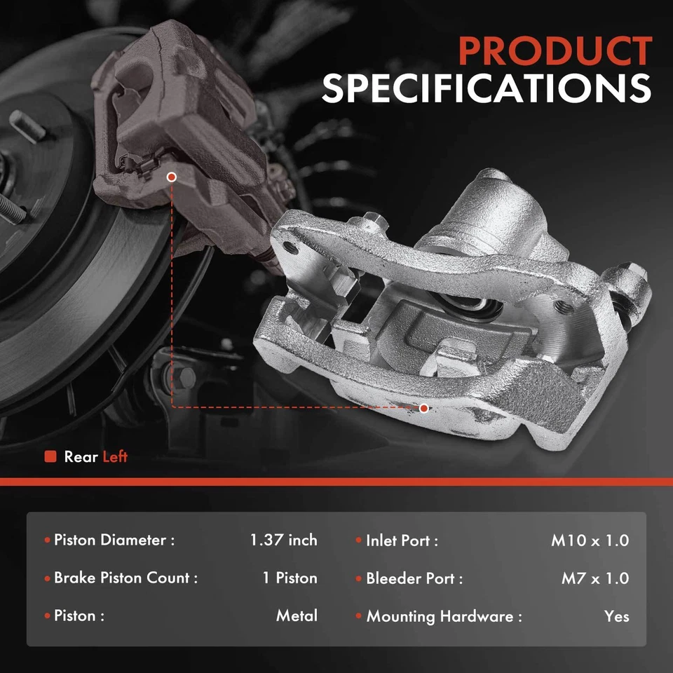 Pinza de freno de disco con soporte para conductor trasero Chrysler Sebring Avenger Galant Foto 2 de 4