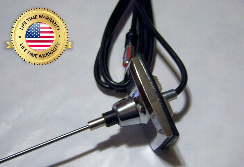 RADIO ANTENNA FORD MERCURY VINTAGE STYLE RECTANGLE BASE AM/FM REPLACEMENT NEW Foto 3 de 4