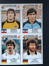 foglio 4 figurine espana 82 panini 1982 # Panteli?, Vujovi?, Hannes, Breitner