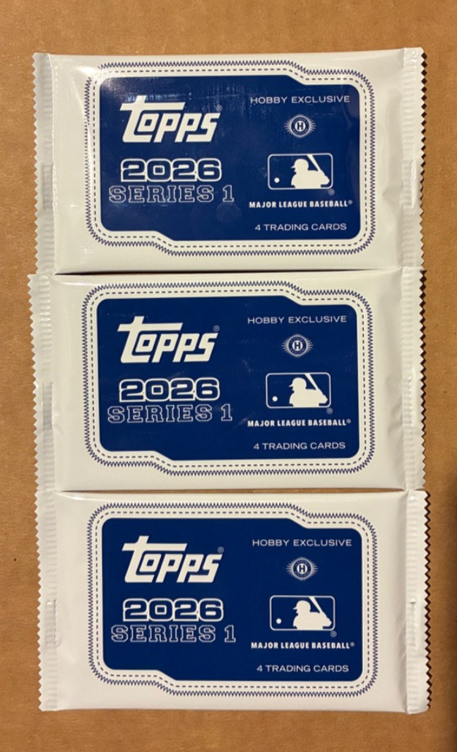 Lot of 3- 2026 Topps Series 1 Baseball Chrome Silver Packs FACTORY SEALED