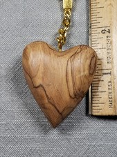 Carved Wooden Heart Keychain Souvenir Key chain C56