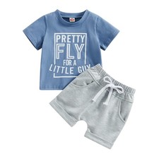 Toddler Baby Boy Summer Outfit Short Sleeve T Shirt Top Casual Shorts Set Inf...