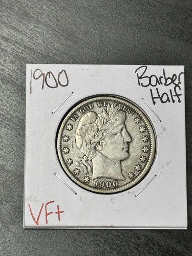 1900 P Barber Silver Half Dollar Nice VF Very Fine Full Liberty Coin (Raw15222)