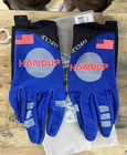 HANDUP Medium Full Finger Cycling Gloves Blue/Black Silicone Grip — photo 1