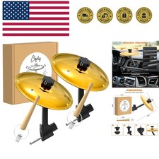 2 Pack Car Cymbal Air Vent, Mini Drum Crash Cymbal Set with Mini Drum Stick, ...