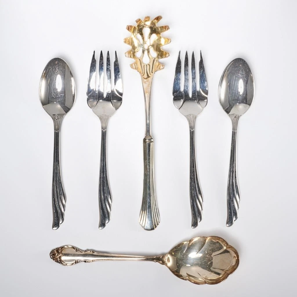 Mixed Lot Serving Utensils Pasta Server Holmes Edwards International Lyon 6pc