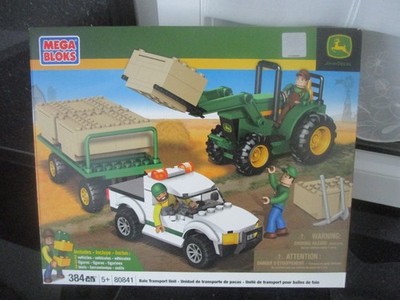 MEGA BLOKS 80841 John Deere Traktor mit Frontlader, Pick-Up Truck mit Anhänger