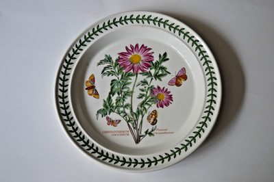 Portmeirion geblümt Chrysantheme Coccineum Speiseteller Größe 27 cm