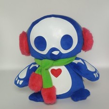 Skelanimals Plush Blue Pen The Penguin With Earmuffs no packaging no plush tag