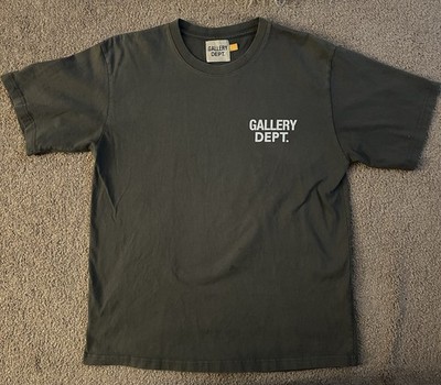 Gallery Dept. Men's Gray Graphic Logo Print Crew Neck Short Sleeve T-Shirt M