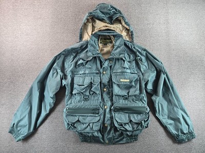 Vtg Flyfishing Lakestream by Hodgman Med. Wading Jacket Multiple Pockets Hooded
