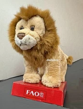FAO Schwarz Lion Toys R Us Plush 9" Stuffed Animal 2015 New Collectible