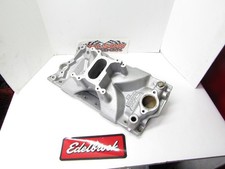 Edelbrock 2901 Sbc Victor Jr 2 Bbl Intake Single Plane Hi Rise Ump Figure 8