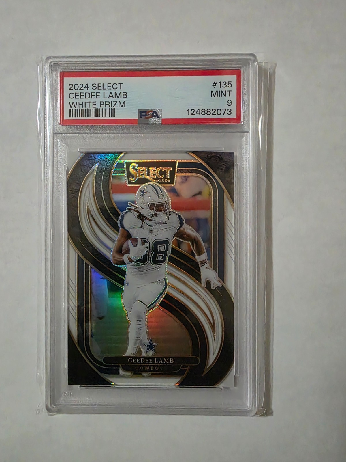 2024 PANINI SELECT WHITE PRIZM #135 CEEDEE LAMB 32/35 PSA 9