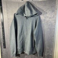 Nike Yoga Dri-Fit Full Zip Hoodie Jacket Women's Large Gray Thumbhole Pockets