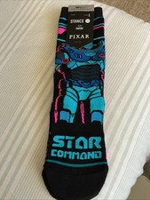 Stance,Kids Black Crew Cotton InfiKnit Disney Pixar Buzz Lightyear Socks L 3-5.5