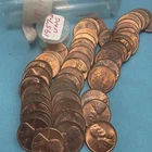 1957 D Lincoln Wheat Cent  Tube of 50 GEM Unc Coins from Old Private Collection