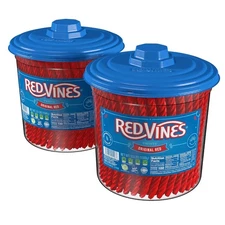 Red Vines Licorice, Original Red Flavor, Soft & Chewy Candy Twists, 56 Ounce Jar